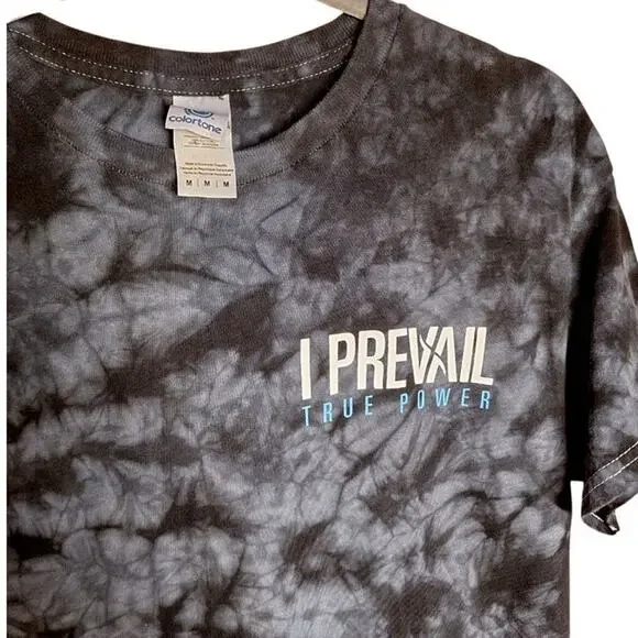 I prevail true power album graphic print band tee music metal tie dye mens black - Picture 4 of 4